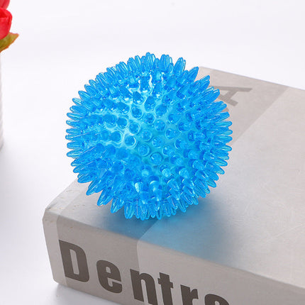 TPR Spiky Squeak Ball for Dogs with Engaging Texture | Durable Chew Toy for Playtime Fun and Oral Health