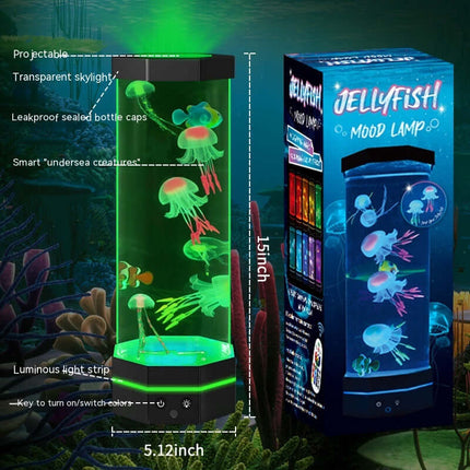 Jellyfish Lamp with Remote Control, 15 Inch Ocean Lamp for Room Decor – image 5