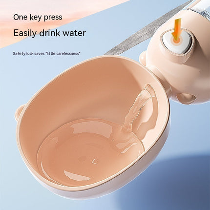 Portable Dog Water Dispenser Cup with Food Bowl | Easy-Clean PP Plastic for Hydration on the Go