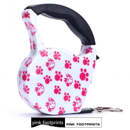 Automatic Retractable Dog Leash with 5m Length | Lightweight Plastic with Fun Patterns for Safe Exploration