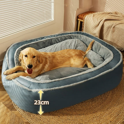 Winter Warm Dog Bed with Soft Polyester-Cotton Fabric | Cozy Sleeping Spot for Dogs of All Sizes