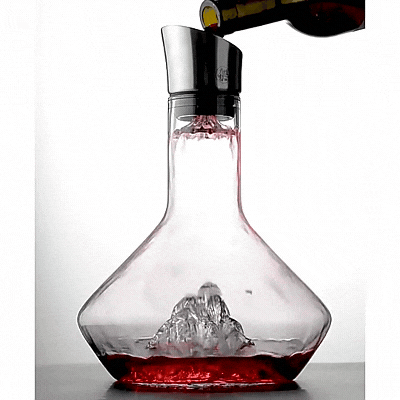 Wine Decanter with Aerator, Hand Blown Crystal Wine Decanter – image 4