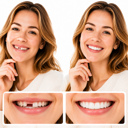 Vepine | Natural-Looking Temporary Denture Teeth with Custom Fit | Easy At-Home Solution for Confident Smiles