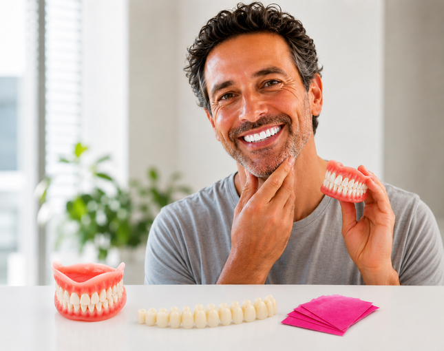 Vepine | Natural-Looking Temporary Denture Teeth with Custom Fit | Easy At-Home Solution for Confident Smiles