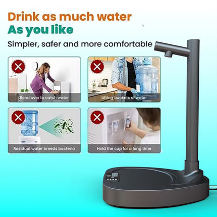 Automatic Water Dispenser with Rechargeable Battery & 8 Pump Levels | Smart Hydration Solution for Home and Office