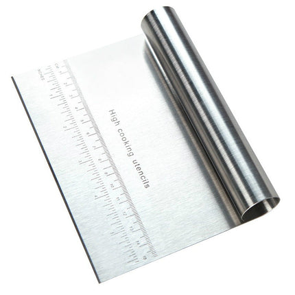 Stainless Steel Dough Scraper with Ergonomic Handle | Precision Cutting Tool for Professional Baking and Cooking
