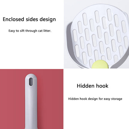 Multifunctional Pet Litter Shovel with Hidden Garbage Bag Storage | Efficient Cleanup Tool for Cat Owners