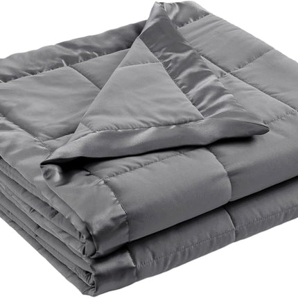 Windom Collection | Down Alternative Blanket with Moisture-Wicking Treatment | Lightweight & Soft Bed Cover for All Seasons, Satin Trim