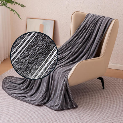 Cozy Comfort | Striped Cooling Blanket for Hot Sleepers with Reversible Design | Lightweight Throw for Bed & Sofa