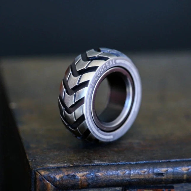 Fidget Ring, Stainless Steel Spinner Ring with High Speed Bearings