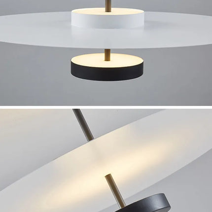 Modern Chandelier, Round Ceiling Light Fixture with Metal Ring – image 6