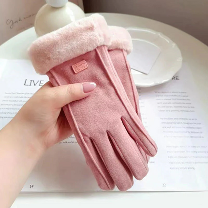 Winter Gloves for Women with Wool Lining, Windproof Warm Gloves for Cold Weather