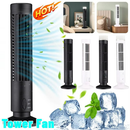 Bladeless Tower Fan, Mini USB Desk Fan – image 7