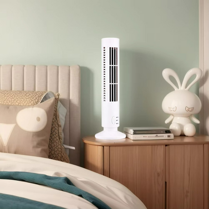 Bladeless Tower Fan, Slim Cooling Fan and Air Circulator with 2 Speed Settings – image 8