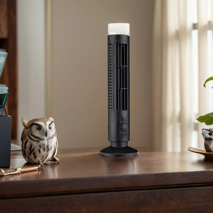 Bladeless Tower Fan, Mini USB Desk Fan, Slim Cooling Fan and Air Circulator with 2 Speed Settings – image 10
