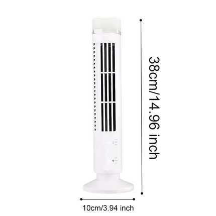 Bladeless Tower Fan, Mini USB Desk Fan, Slim Cooling Fan and Air Circulator with 2 Speed Settings – image 5