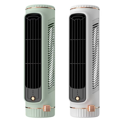 Portable Fan, Bladeless Tower Fan with Oscillation, Battery Operated Fan for Bedroom and Office with USB Charging