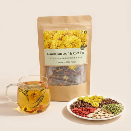 Dandelion Tea, Dandelion Root Tea for Detox, Herbal Tea Blend for Liver and Kidney Support, 4 oz