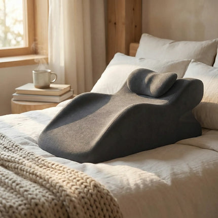 Ergonomic Pillow, Reading Pillow for Bed with Removable Headrest
