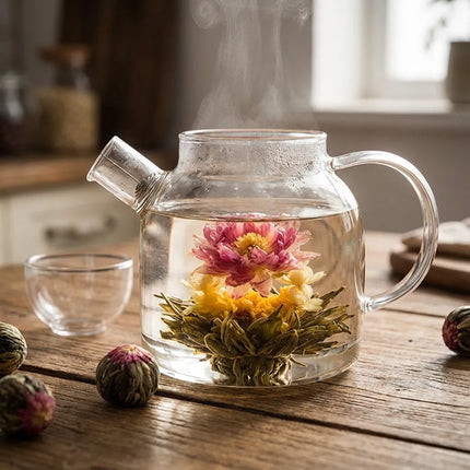 Pu Erh Tea Balls, Blooming Flower Tea with Real Dried Flowers – image 6
