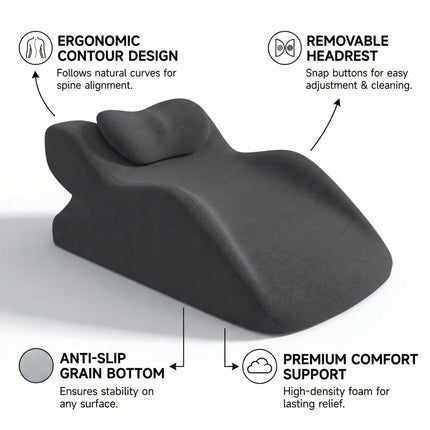 Ergonomic Pillow, Contour Back Support Pillow for Sofa and Floor