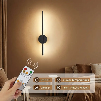Battery Operated Wall Sconce Set of 2, Rechargeable Wall Sconces with Remote – image 4