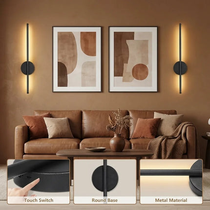 Battery Operated Wall Sconce Set of 2, Magnetic Sconce Lights for Bedroom – image 5