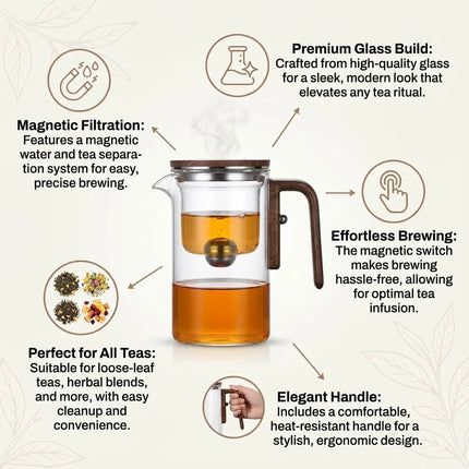 Glass Teapots, Magnetic Tea Strainer
