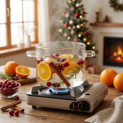 Glass Simmer Pot, Borosilicate Glass Cookware for Stovetop Soup and Tea – image 5