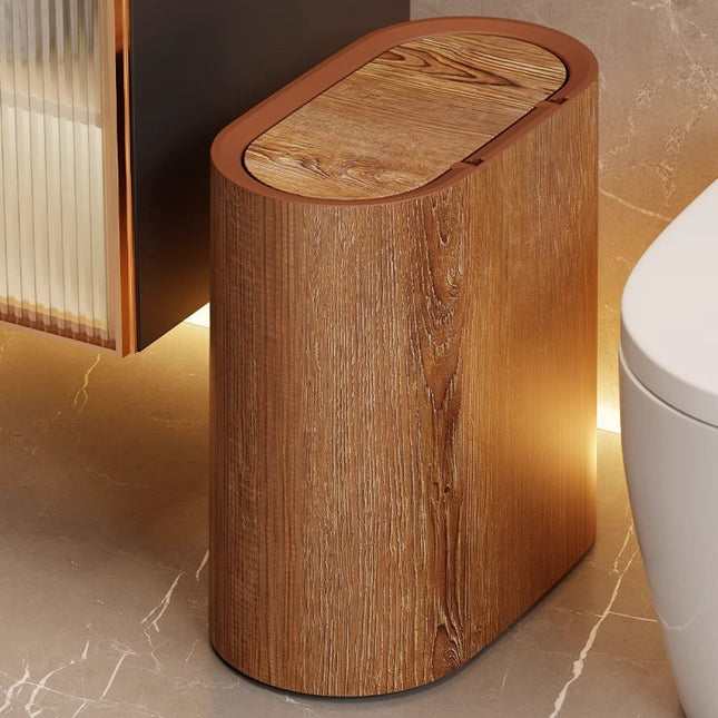 Slim Trash Can with Lid, Narrow Kitchen Trash Can for Tight Spaces