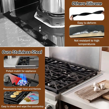 Stove Gap Covers Stainless Steel, Retractable Stove Gap Filler – image 4