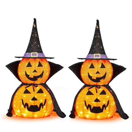 Halloween Pumpkins 3 ft 2 Pack, Collapsible Giant Pumpkin Halloween Decorations Outdoor – image 5