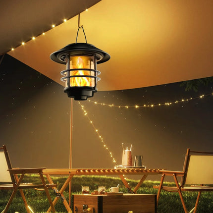 Outdoor Solar Lanterns Hanging, Solar Wall Lantern with Flickering Flame, Decorative Lantern, Solar Lights Outdoor