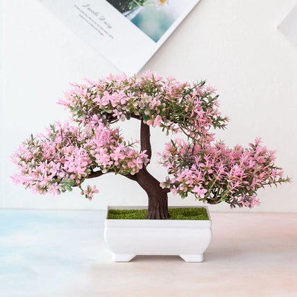 Fake Plants, Artificial Bonsai Plant for Office Decor and Living Room Decor, Small Fake Tree for Bookshelf Decor