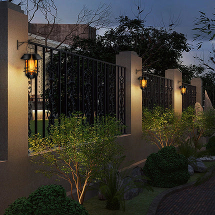 Outdoor Solar Lanterns Hanging, Solar Wall Lantern with Flickering Flame – image 7