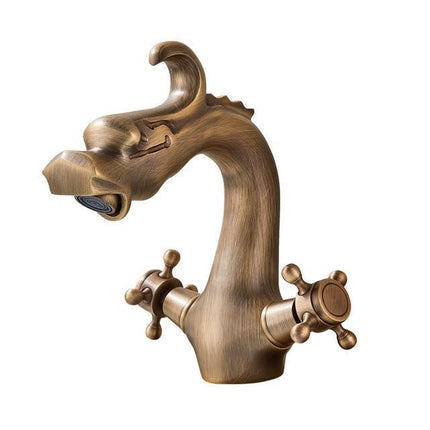 Single Hole Bathroom Faucet with Dragon Design – image 11