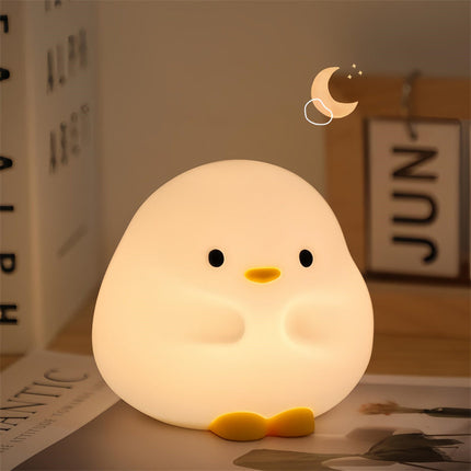 Cute Duck LED Night Light Lamp with Touch Sensor Control | USB Rechargeable Bedside Light for Kids and Adults