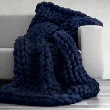 Chunky Knit Throw Blanket, Cozy Knitted Blanket – image 30