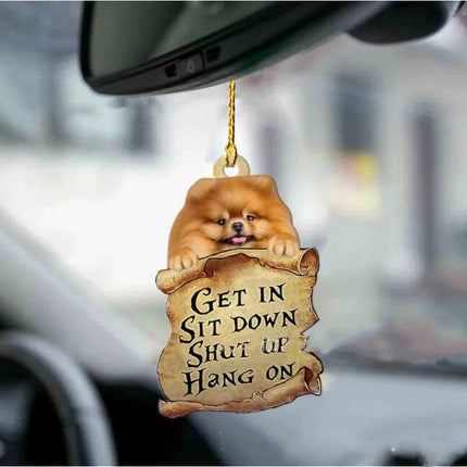 Car Dog Pendant Keychain with Durable Acrylic Design | Fun Accessory for Dog Lovers & Backpack Decor