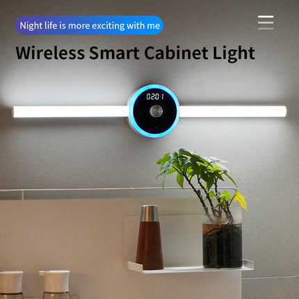 Smart LED Cabinet Light with Motion Sensor & Clock Timer | Multifunctional Lighting for Home Convenience