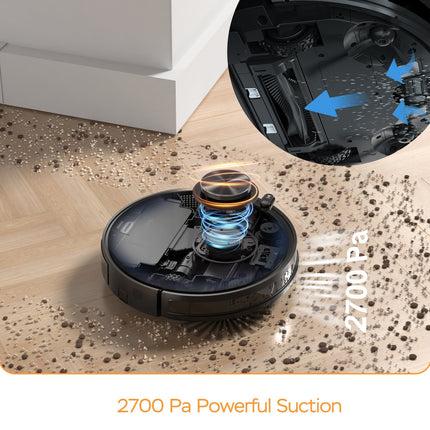 Robot Vacuum Cleaner with LiDAR Navigation & 2700 PA Suction | Efficient Cleaning for Homes with Pets