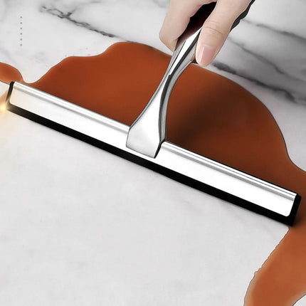 Shower Squeegee for Glass Doors, Stainless Steel Squeegee with Adhesive Hook