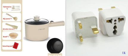 Portable Mini Electric Hot Pot with Keep-Warm Function | Stainless Steel Kitchen Cooker for Steaming and Boiling
