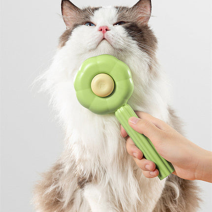 Sunflower Grooming Comb with Stainless Steel Needles | Gentle Detangling for Healthy Pet Coats