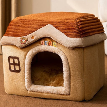 Cozy Foldable Pet House with Self-Warming Fabric | Durable & Portable Winter Bed for Dogs and Cats