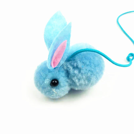 Elastic Bouncing Cat Toy Stick with Rabbit Design | Engaging Door-Hanging Fun for Active Cats