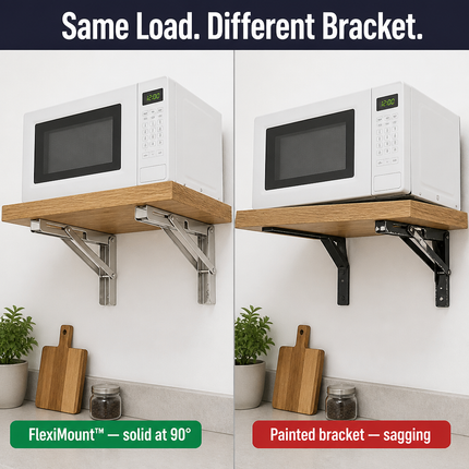 Wall Shelf Brackets, Heavy Duty Folding Shelf Bracket in 304 Stainless Steel – image 4