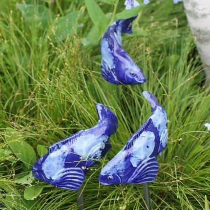 Koi Fish Garden Sculptures, Ceramic Fish Garden Statues for Outdoor Decor, Yard Decor and Pond Decor, Gift for Gardener