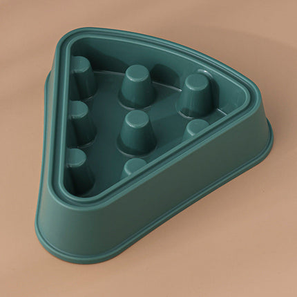 Slow-Feed Pet Bowl for Cats & Dogs in Cartoon Pizza Design | Fun Mealtime Solution to Promote Healthy Eating