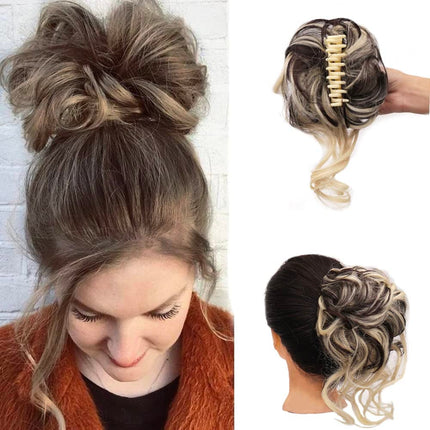 Curly Hair Bun Scrunchie, Hair Volumizer for Top Knot Bun and Updo – image 9